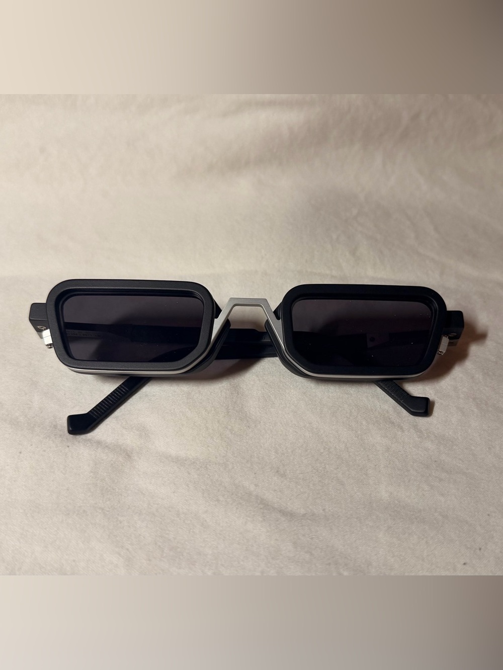 VAVA WL0074 Black Geometric Rectangle Sunglasses - handmade in Italy